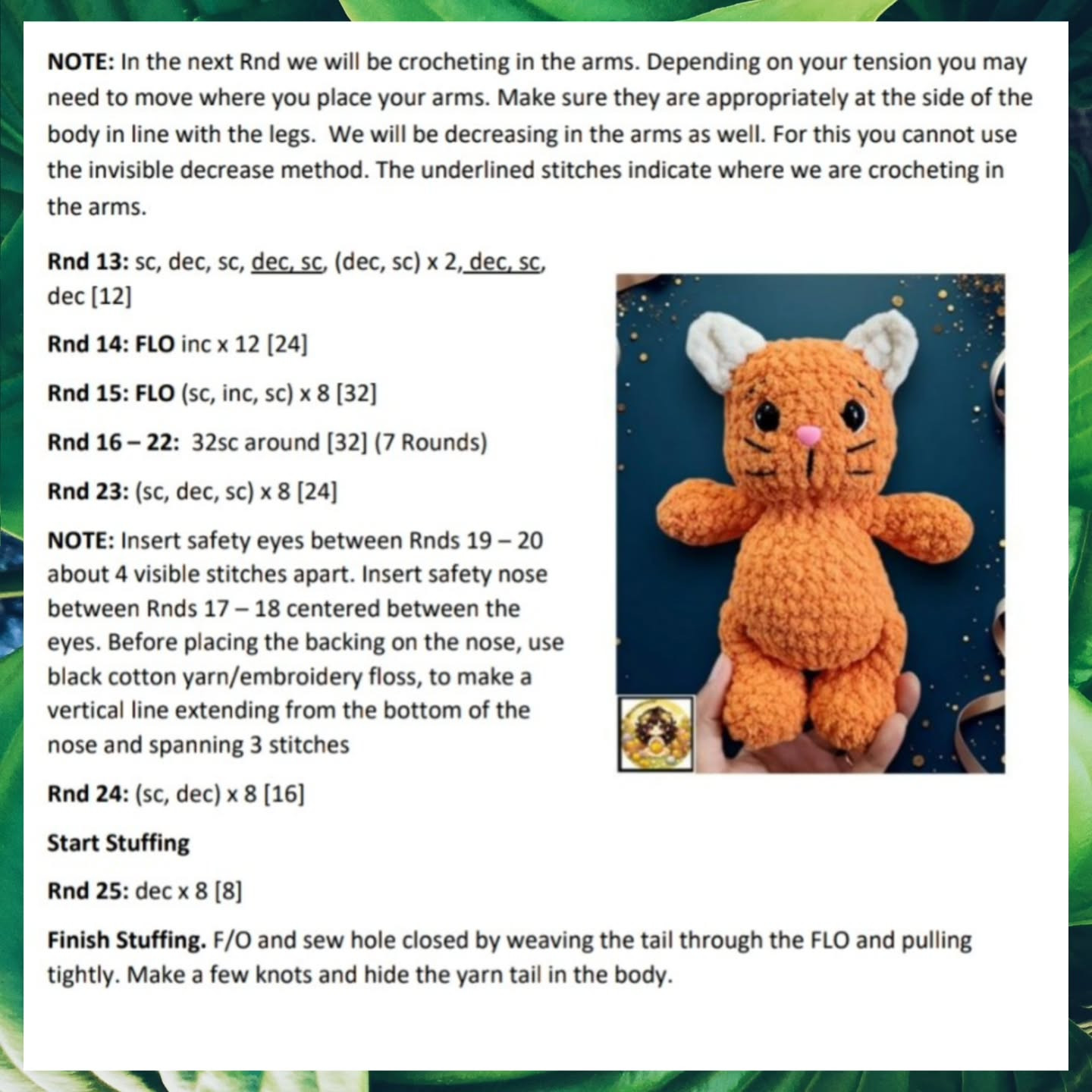 no sew pauline the purrito crochet pattern