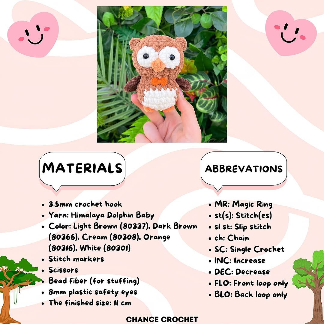 owl crochet pattern amigurumi