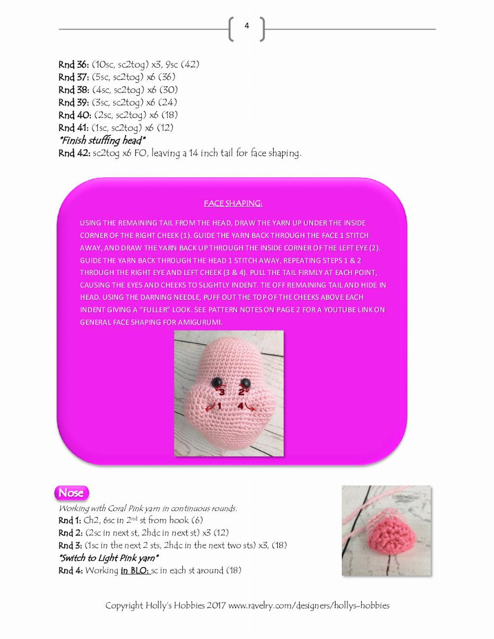 piglet crochet pattern