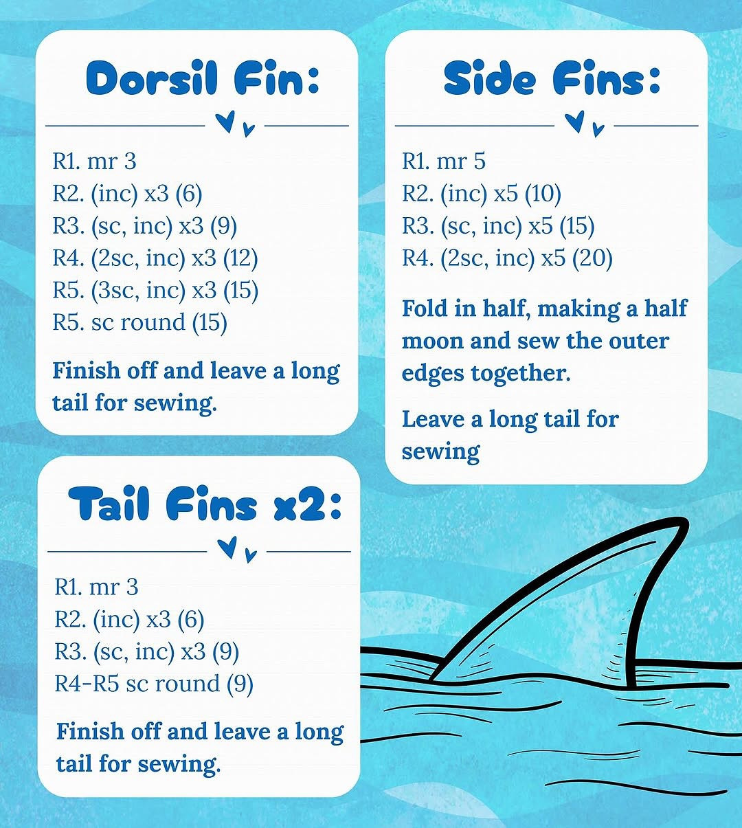 sharky free pattern shark