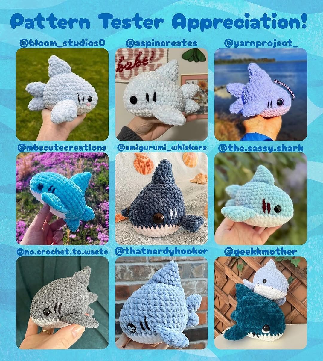sharky free pattern shark