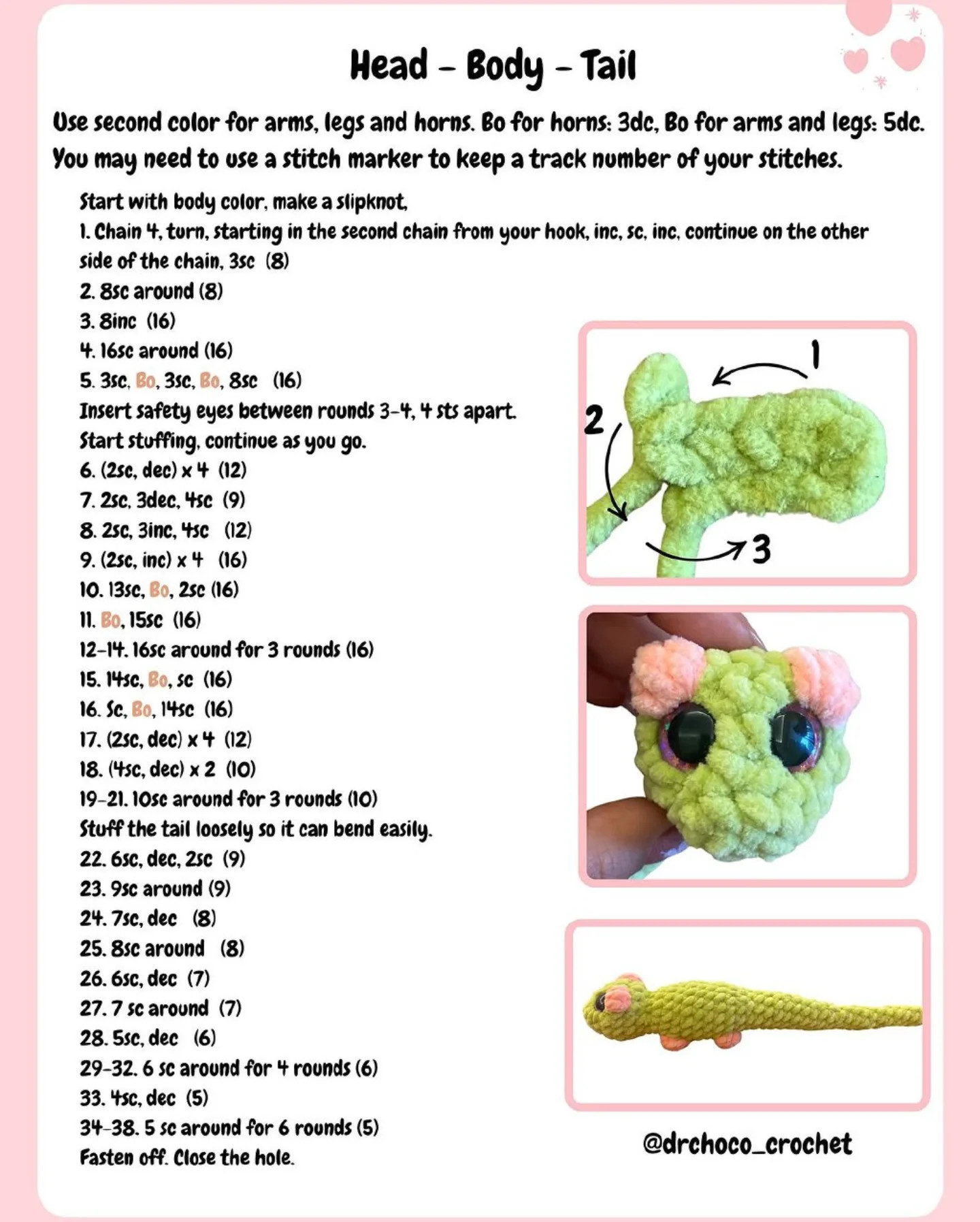 Spark the mini Dragon 🐉 Free pattern