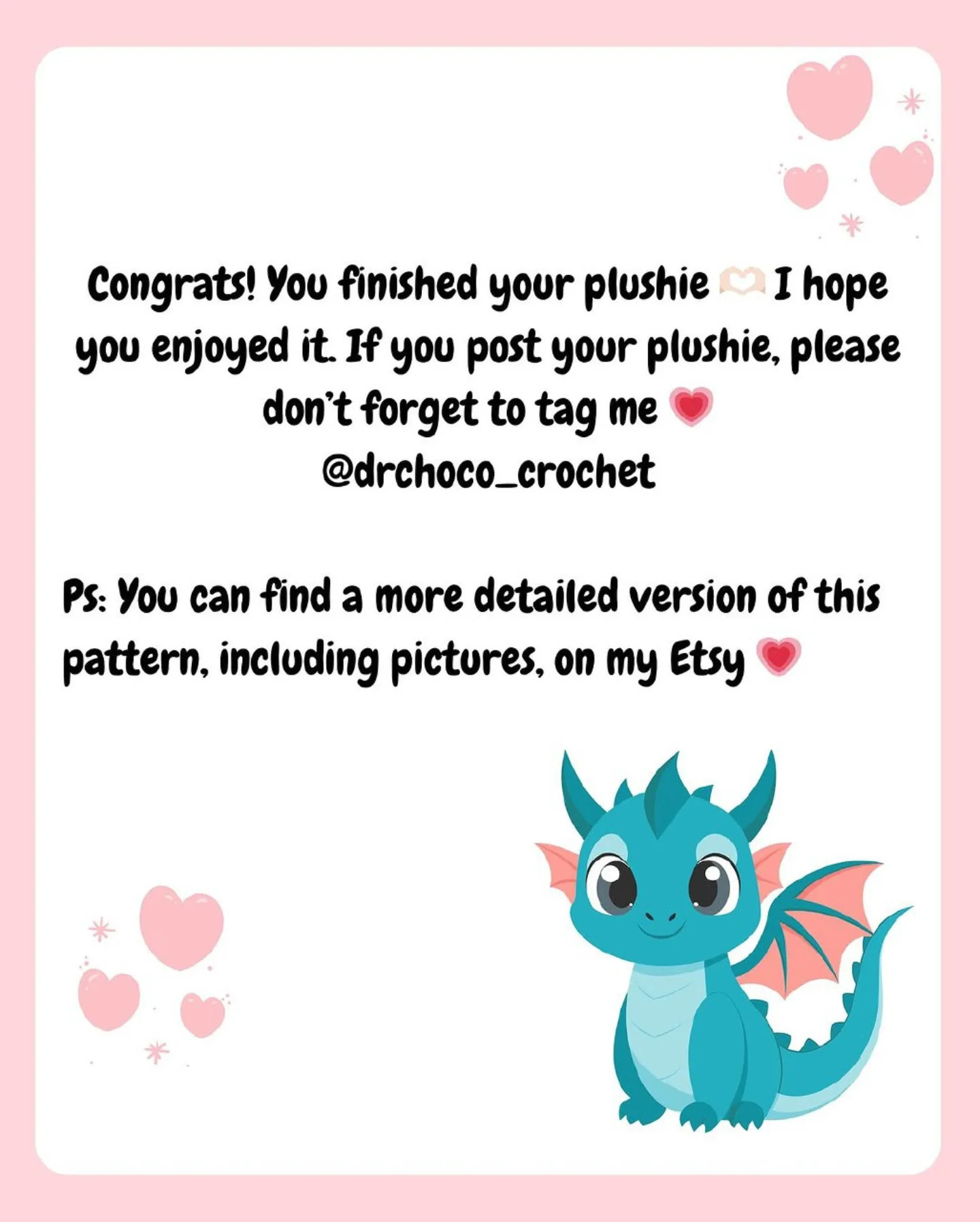 Spark the mini Dragon 🐉 Free pattern