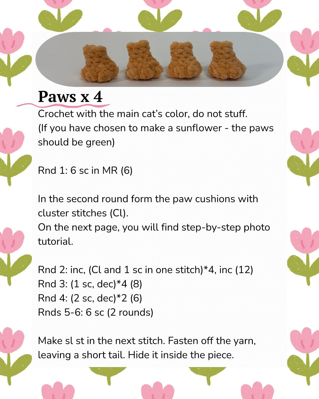 The free “Flower Cat” crochet pattern is ready!