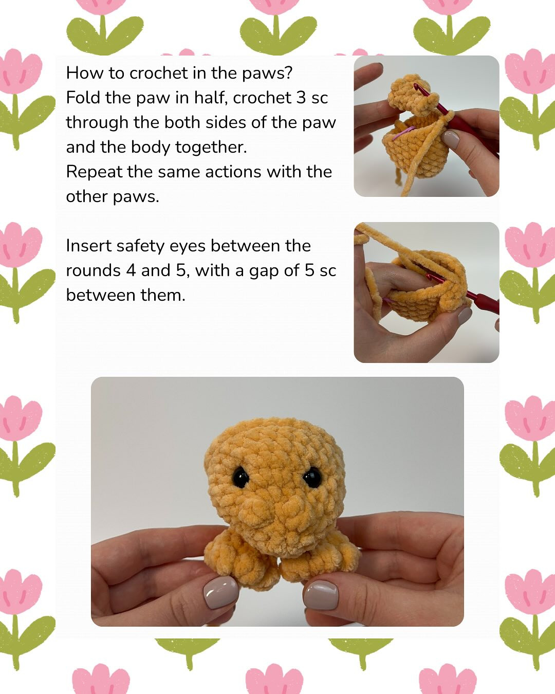 The free “Flower Cat” crochet pattern is ready!