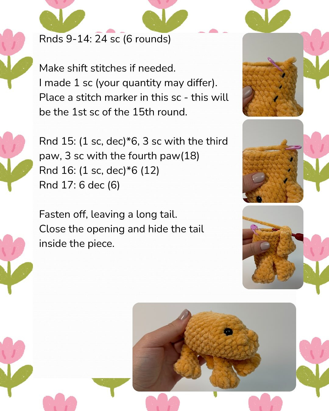 The free “Flower Cat” crochet pattern is ready!
