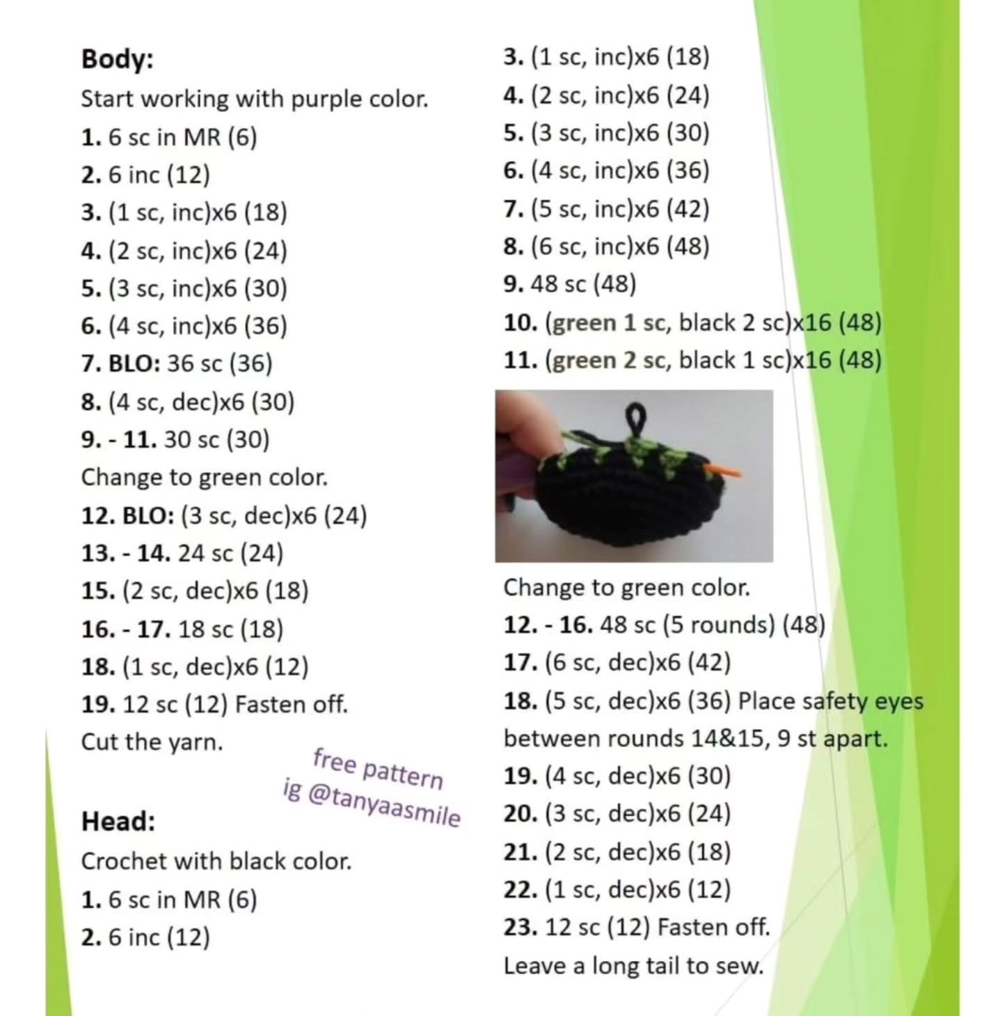 the small hulk free crochet pattern, HULK SMASH 💚💚💚
FREE CROCHET PATTERN