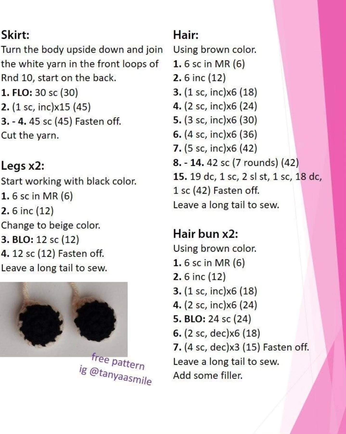 the small leia free crochet pattern doll