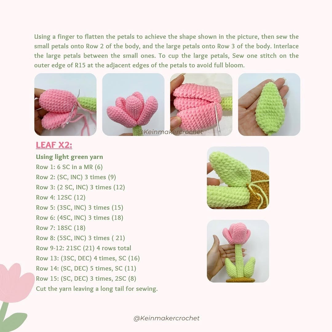 tulip crochet pattern amigurumi