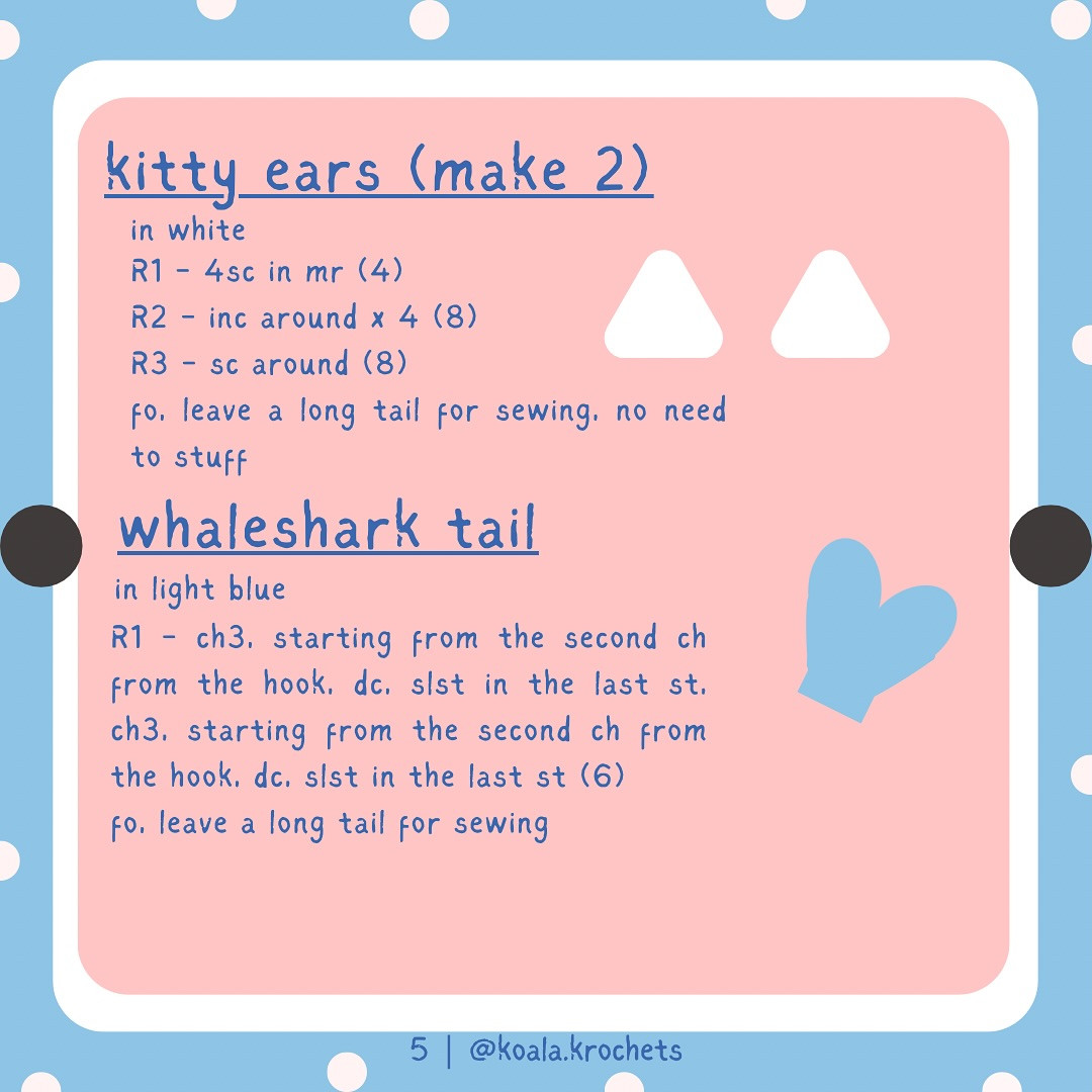 whale shark kittes keychain free patten