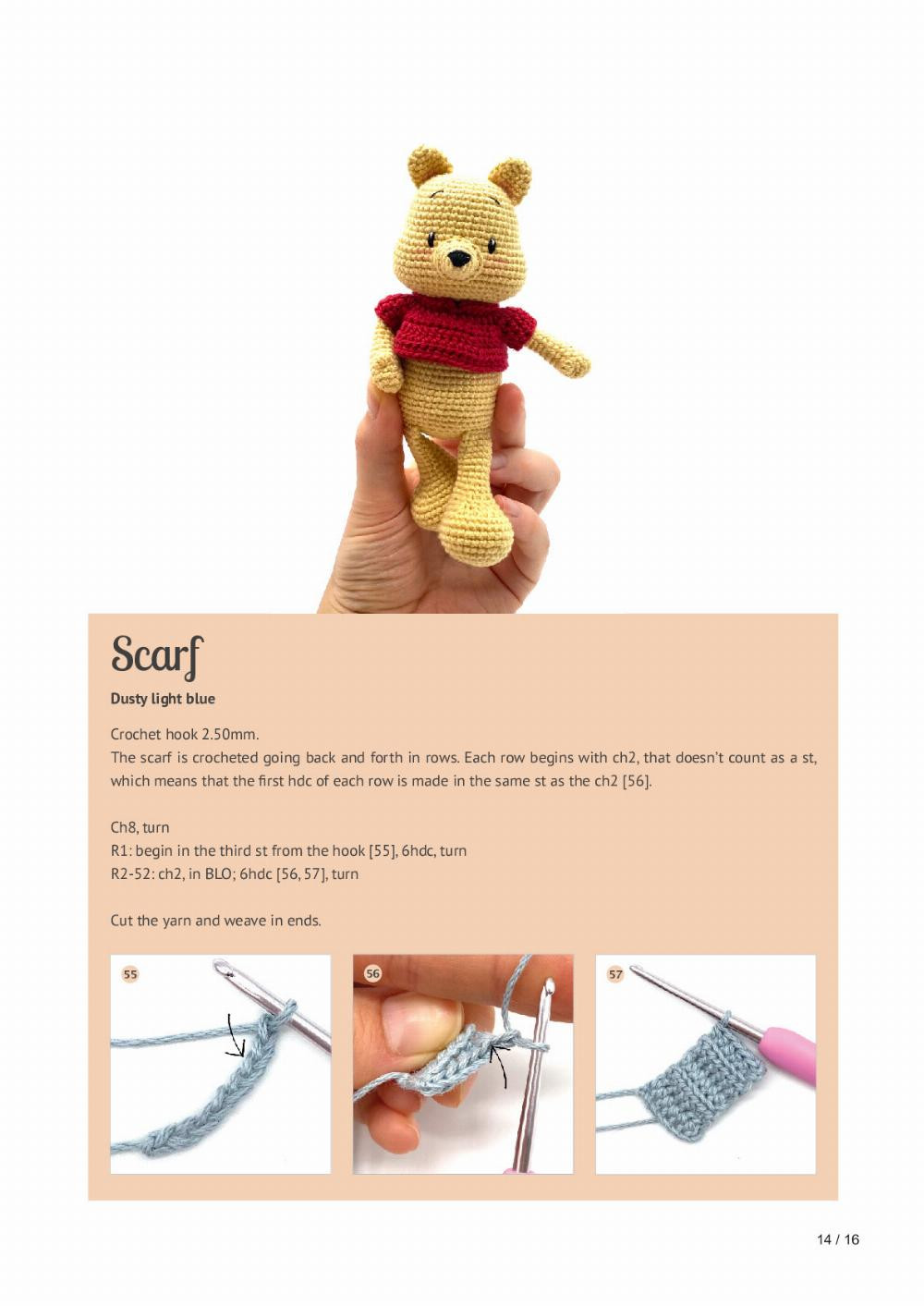 winnie the pooh crochet pattern yellow