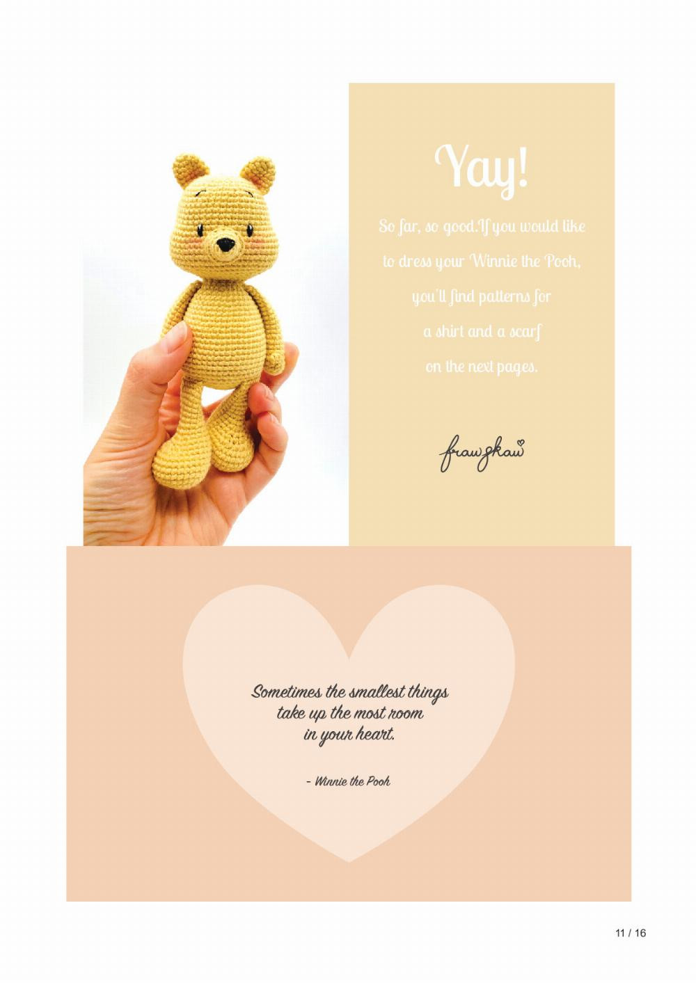 winnie the pooh crochet pattern yellow