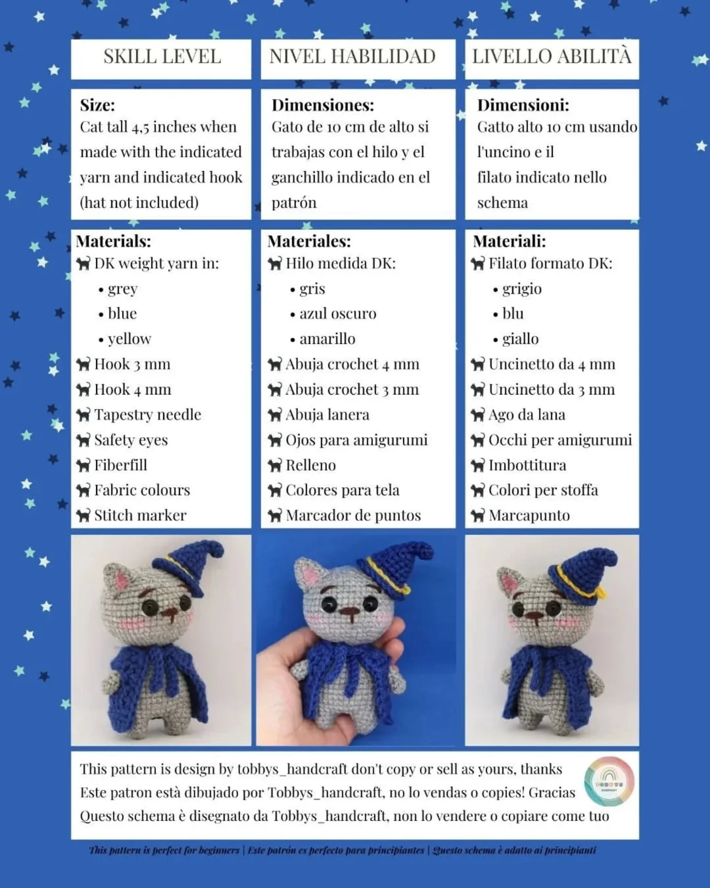 witch cat crochet pattern