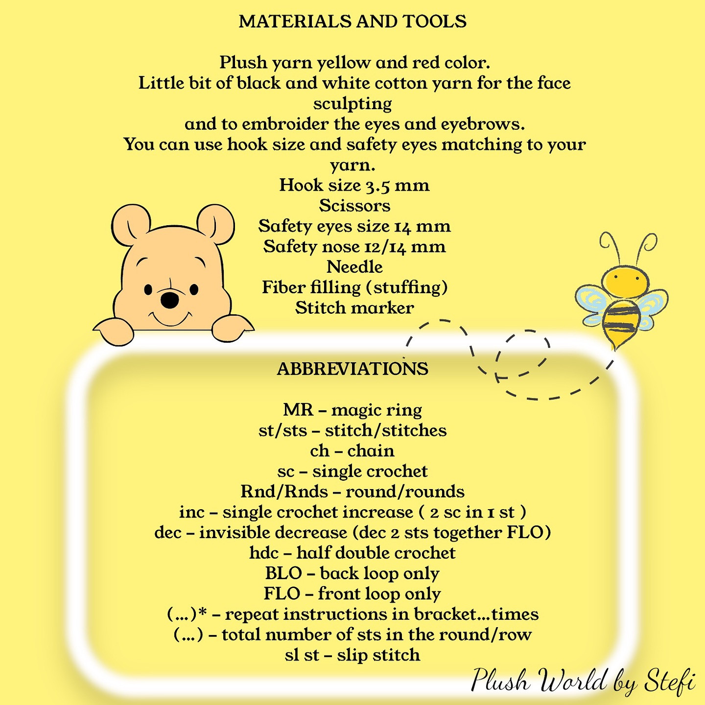 yellow bear free pattern ❣️ FREE PATTERN ❣️