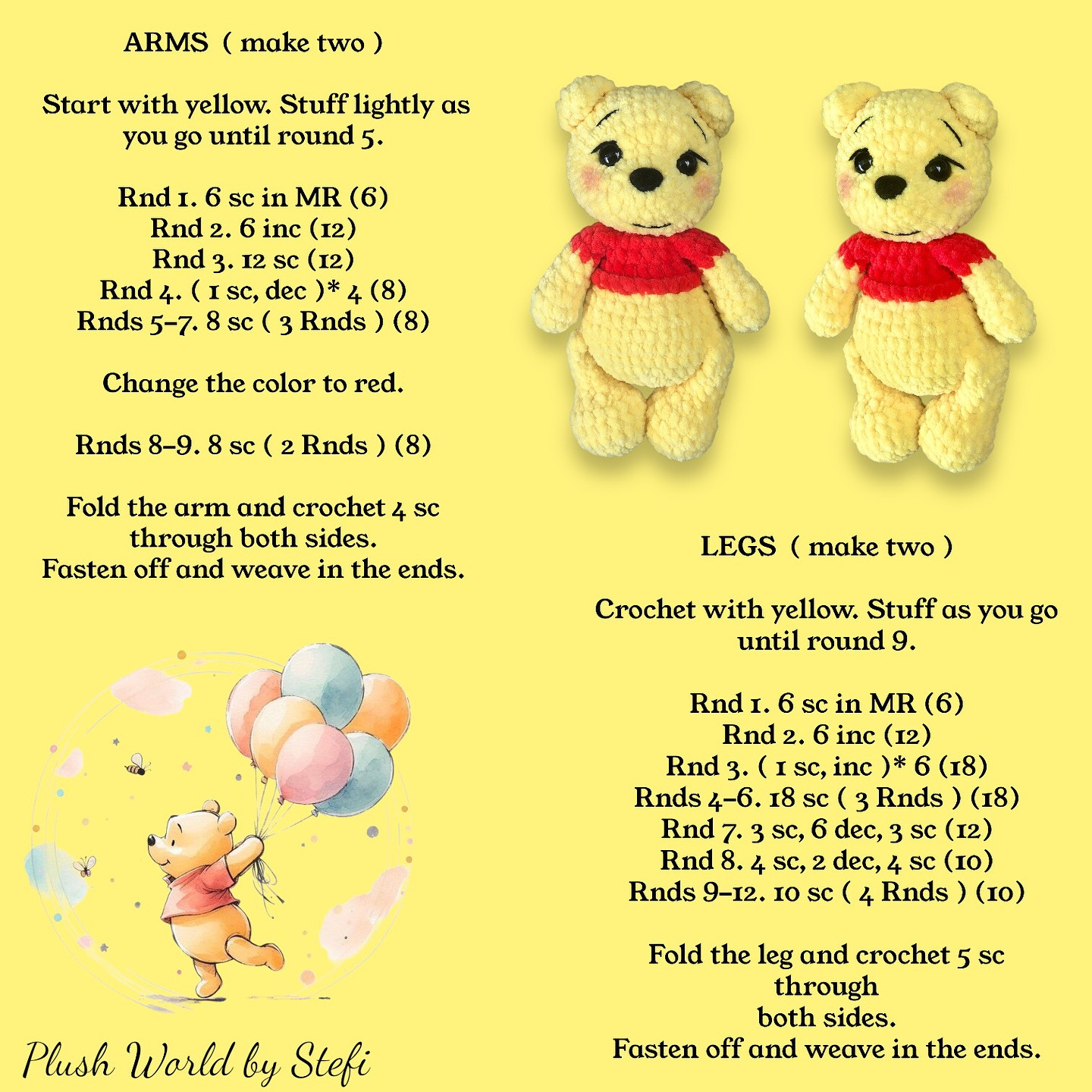 yellow bear free pattern ❣️ FREE PATTERN ❣️