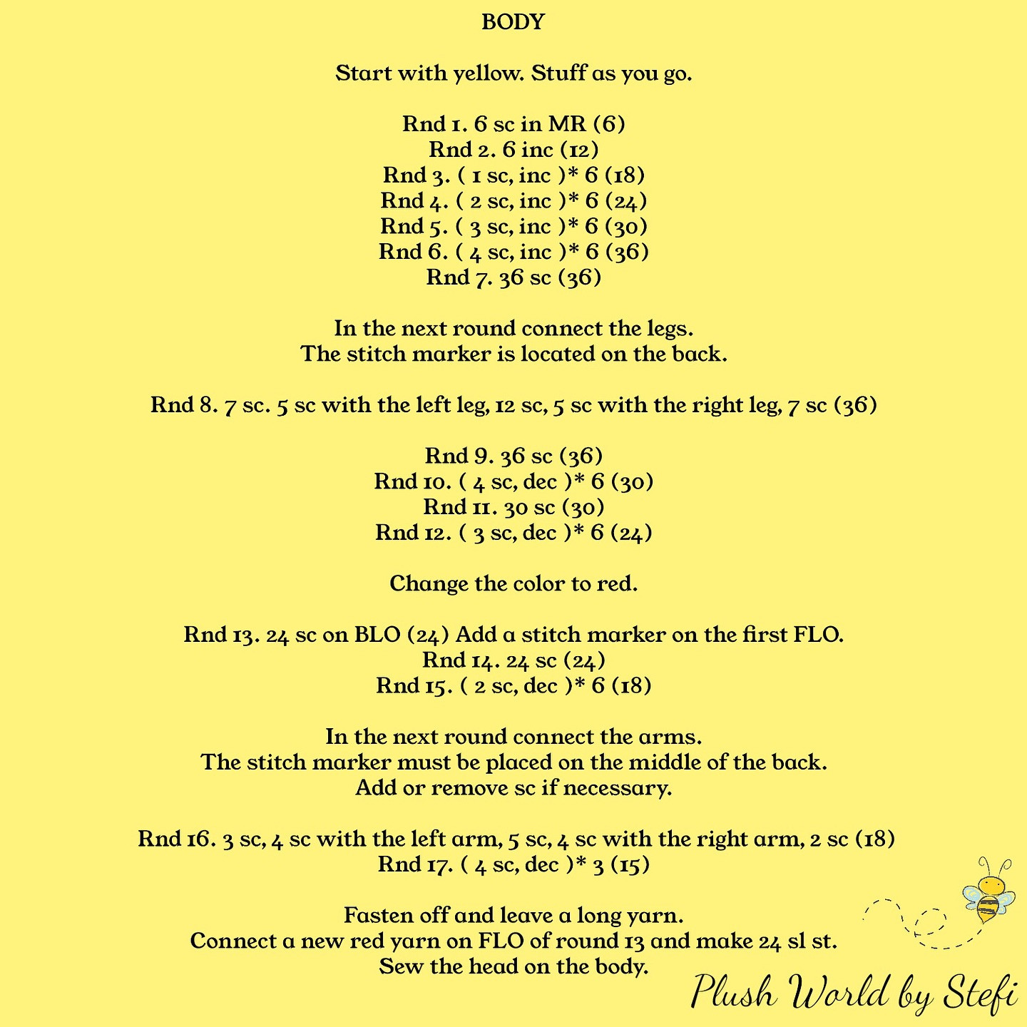 yellow bear free pattern ❣️ FREE PATTERN ❣️