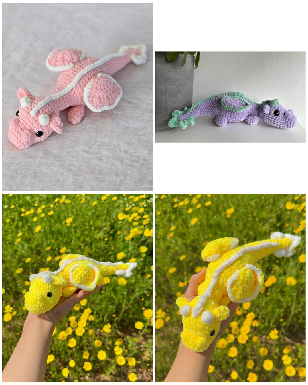 yellow dragon free pattern