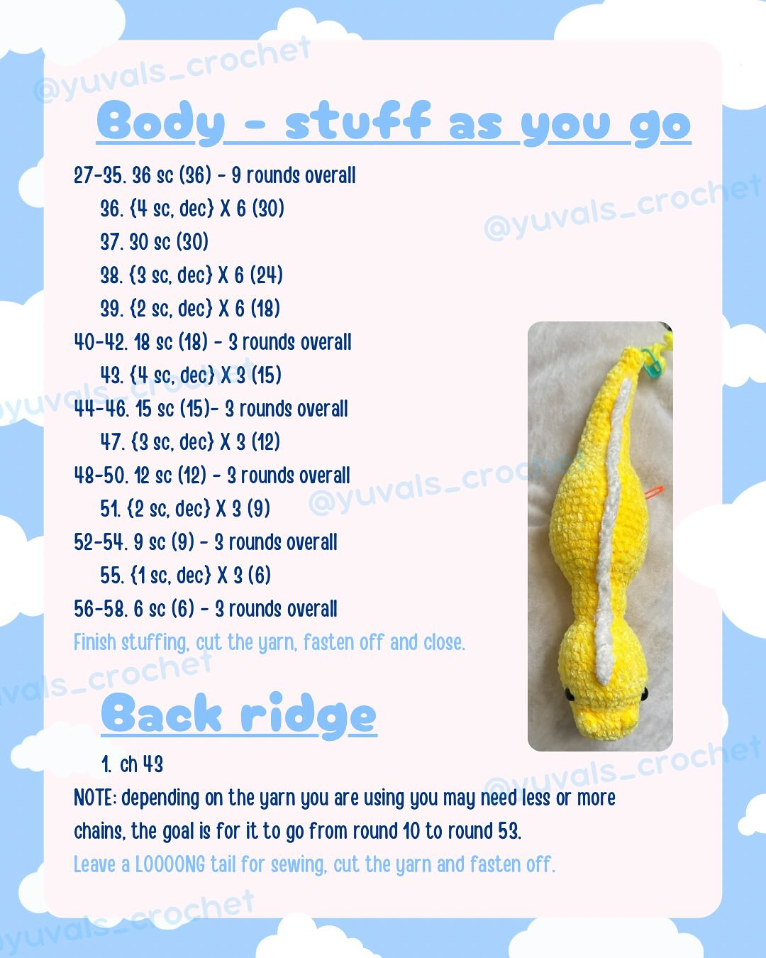 yellow dragon free pattern