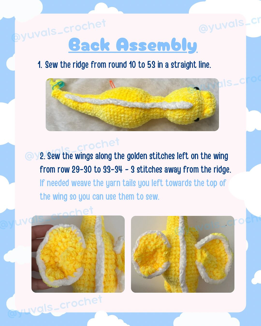 yellow dragon free pattern