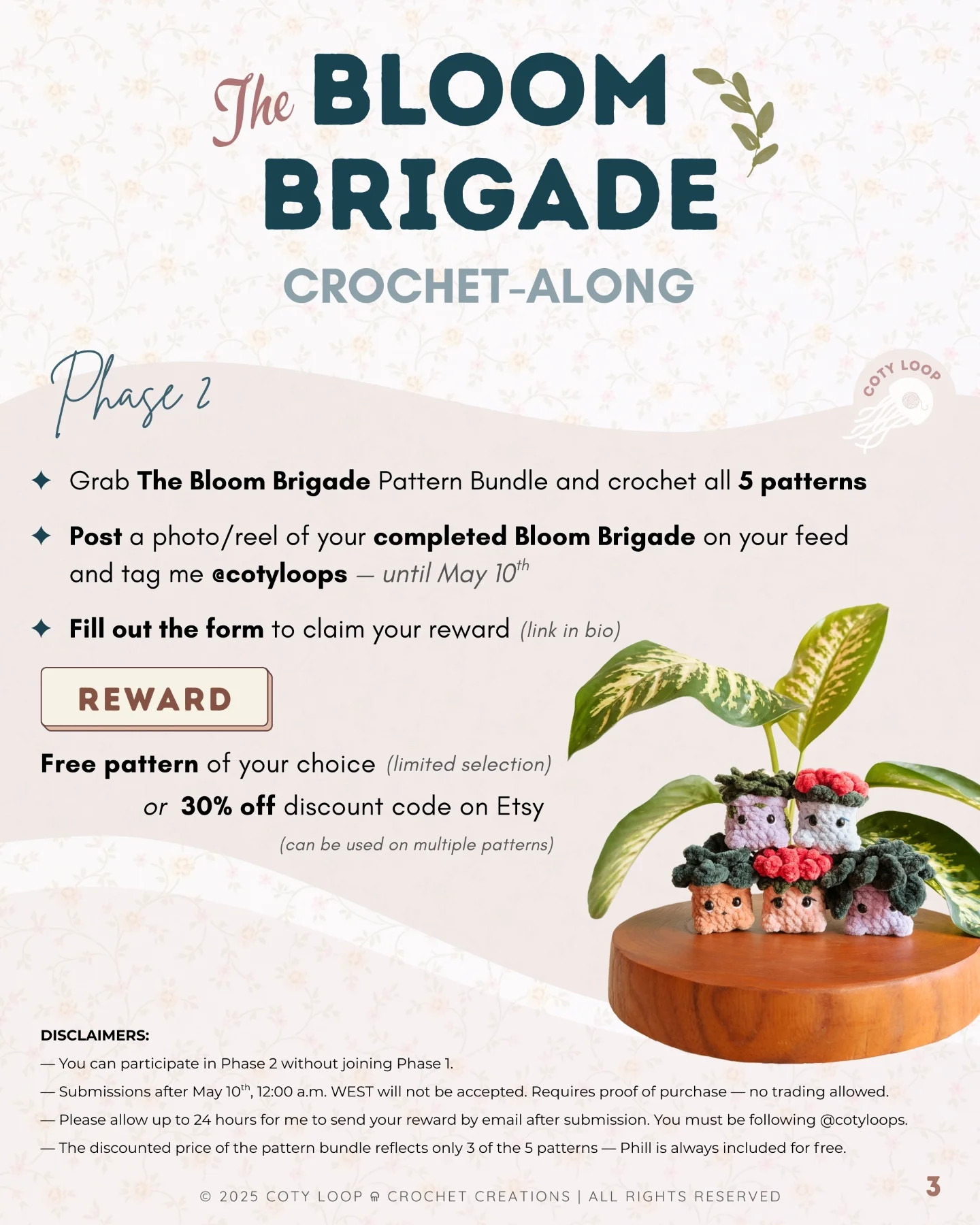 5-in-1 Crochet Bloom Brigade Pattern Bundle