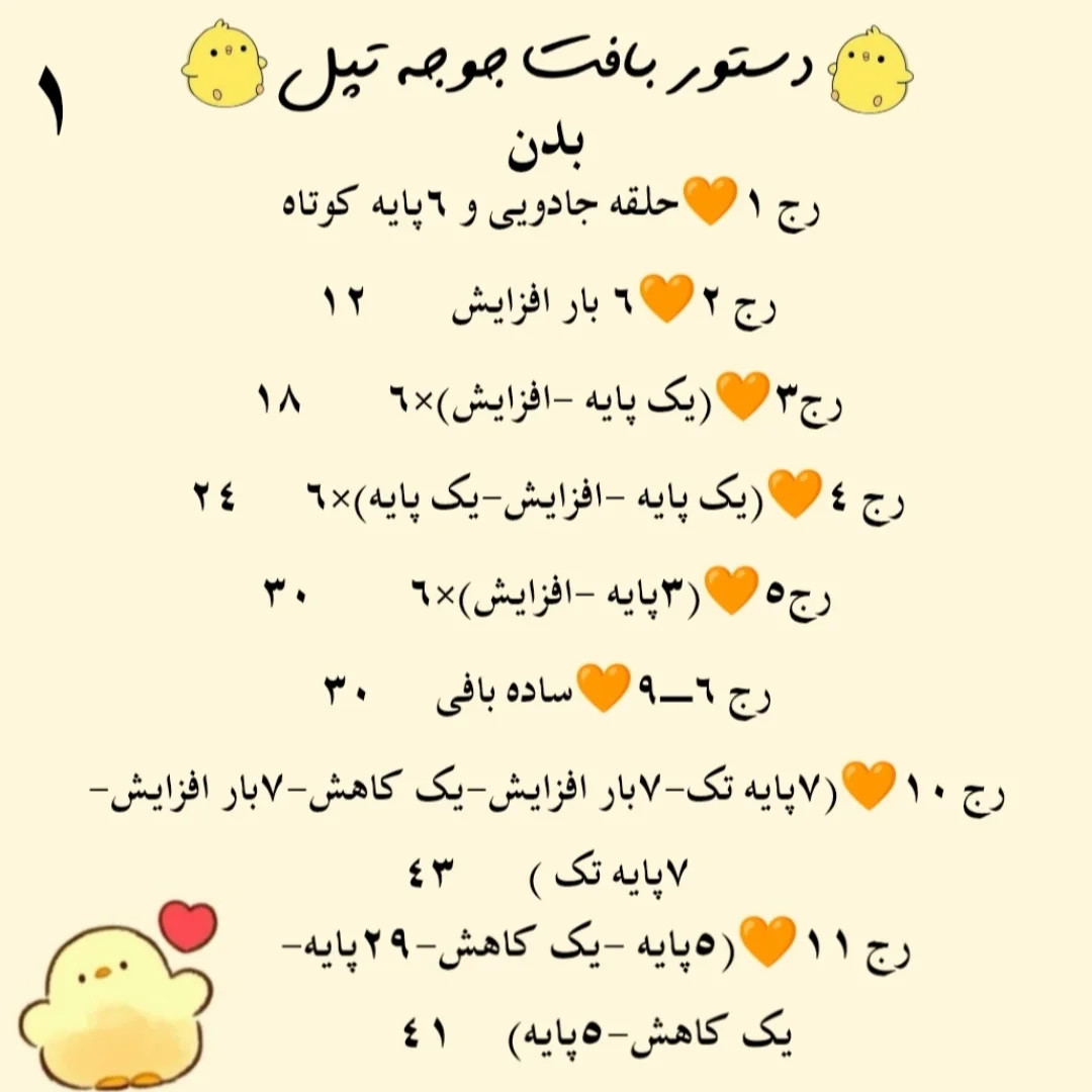 آموزش بافت جوجه تیلی
