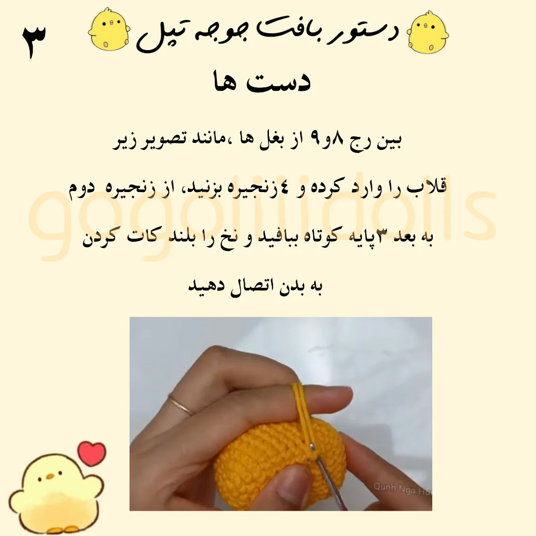آموزش بافت جوجه تیلی