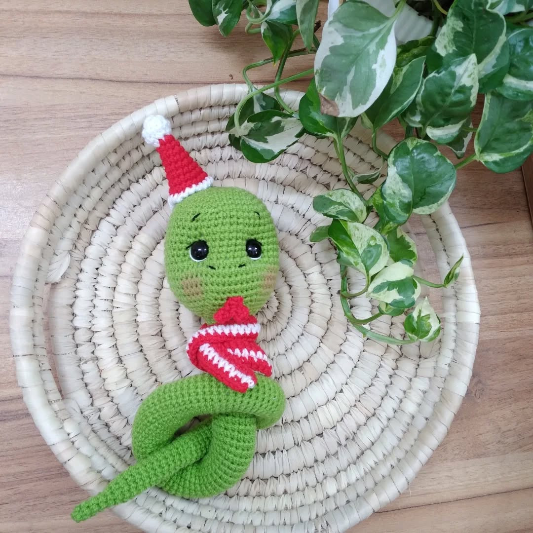 آموزش بافت مار کریسمسی