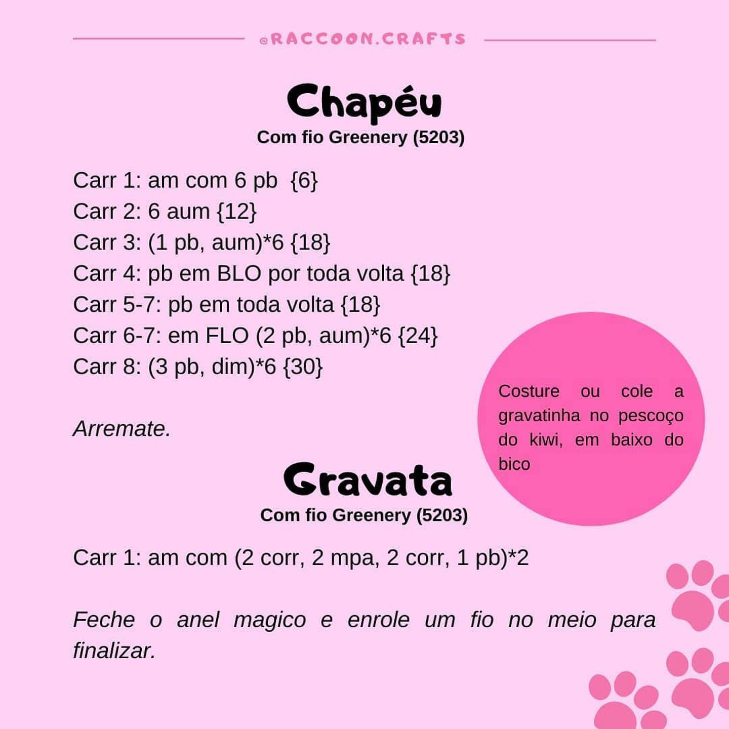 Abacaxi, o Kiwi: Gráfico de crochê grátis para amigurumis