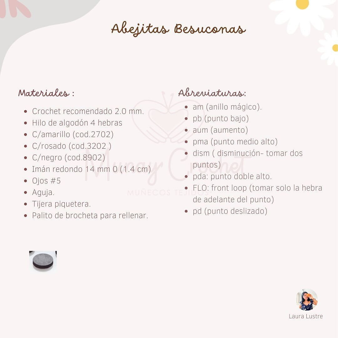 Abejitas besuconas: Patrón de amigurumi gratis