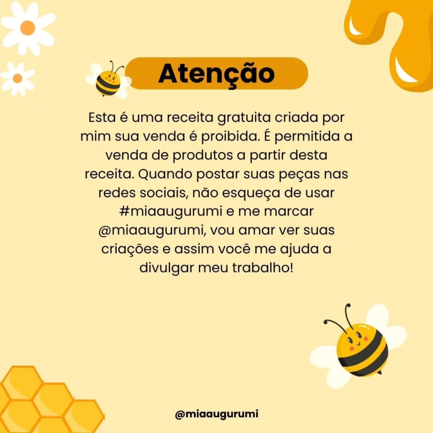 Abelha em crochê: Gráfico gratuito