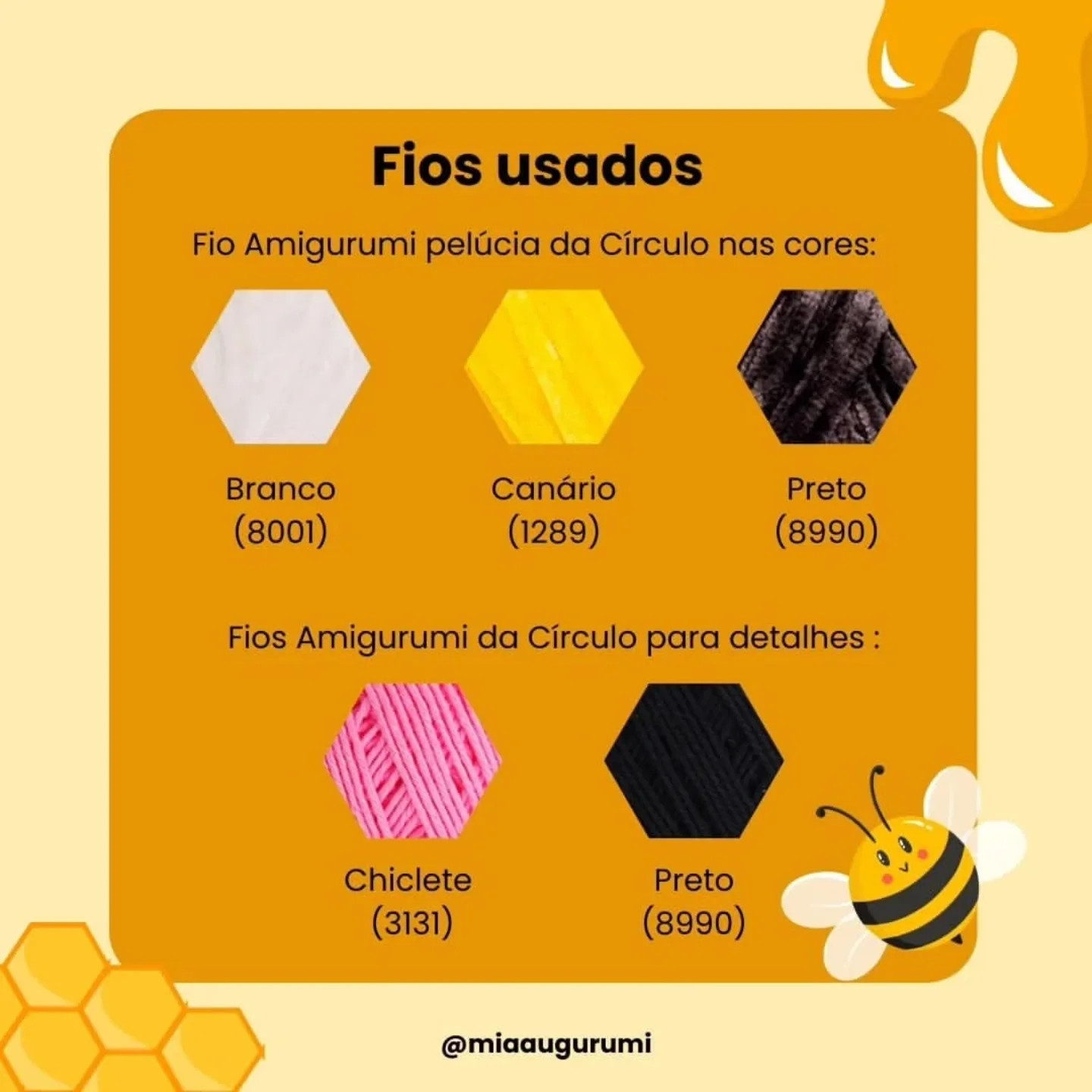 Abelha em crochê: Gráfico gratuito
