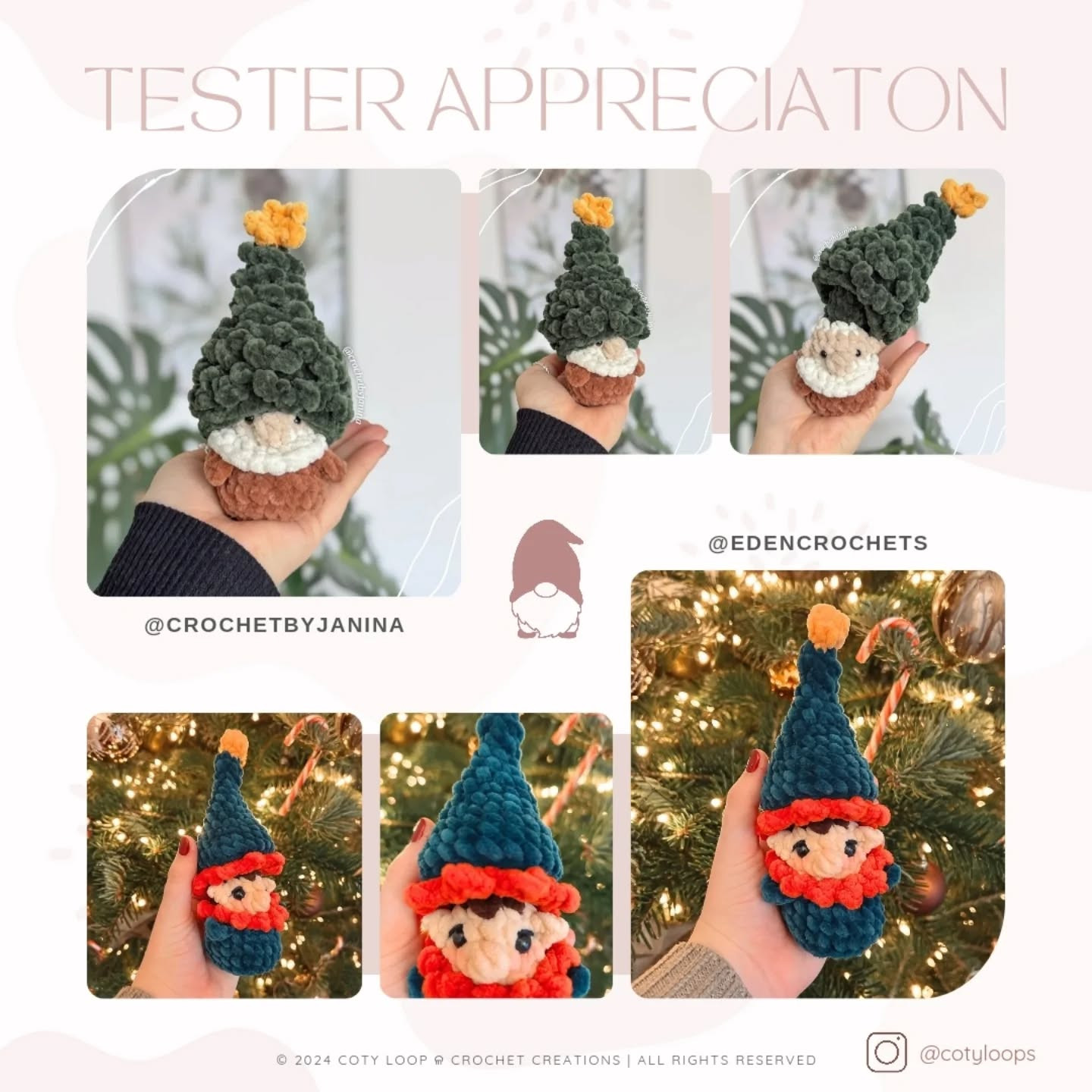 Adorable Christmas Crochet Gnome Patterns