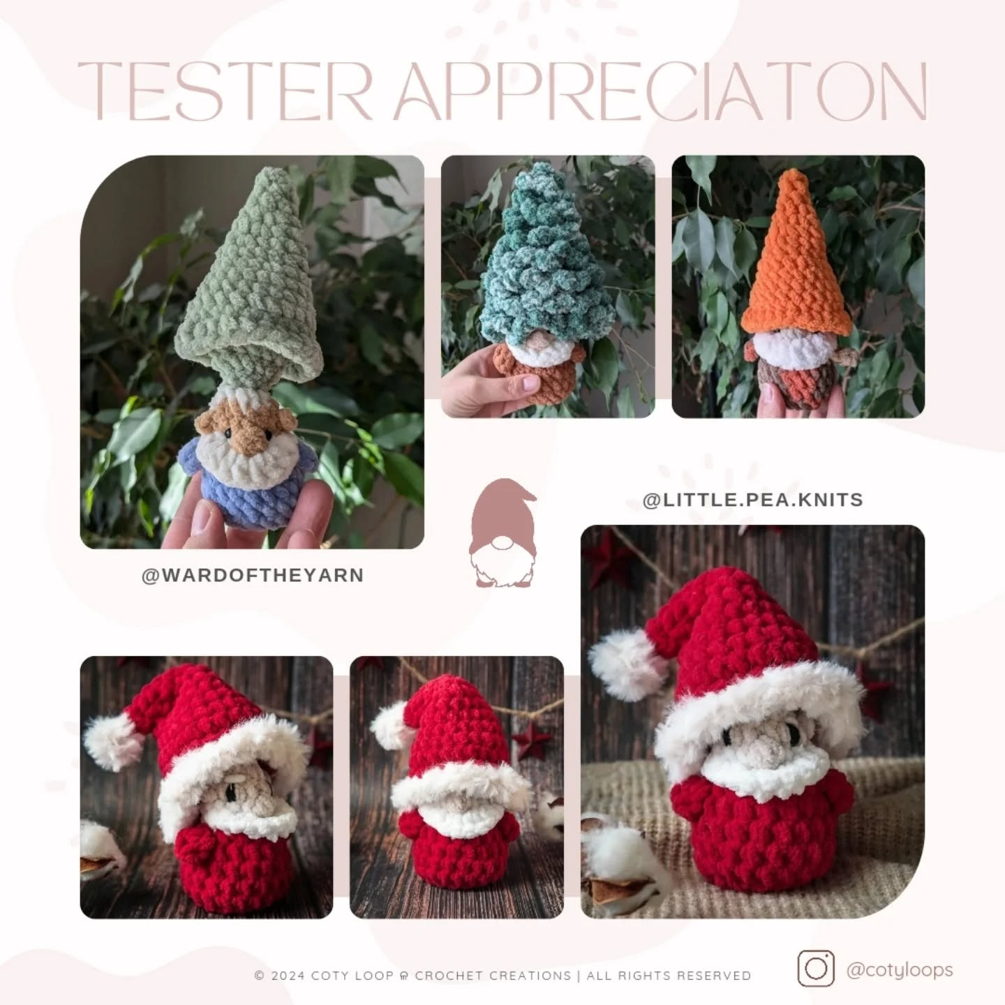 Adorable Christmas Crochet Gnome Patterns