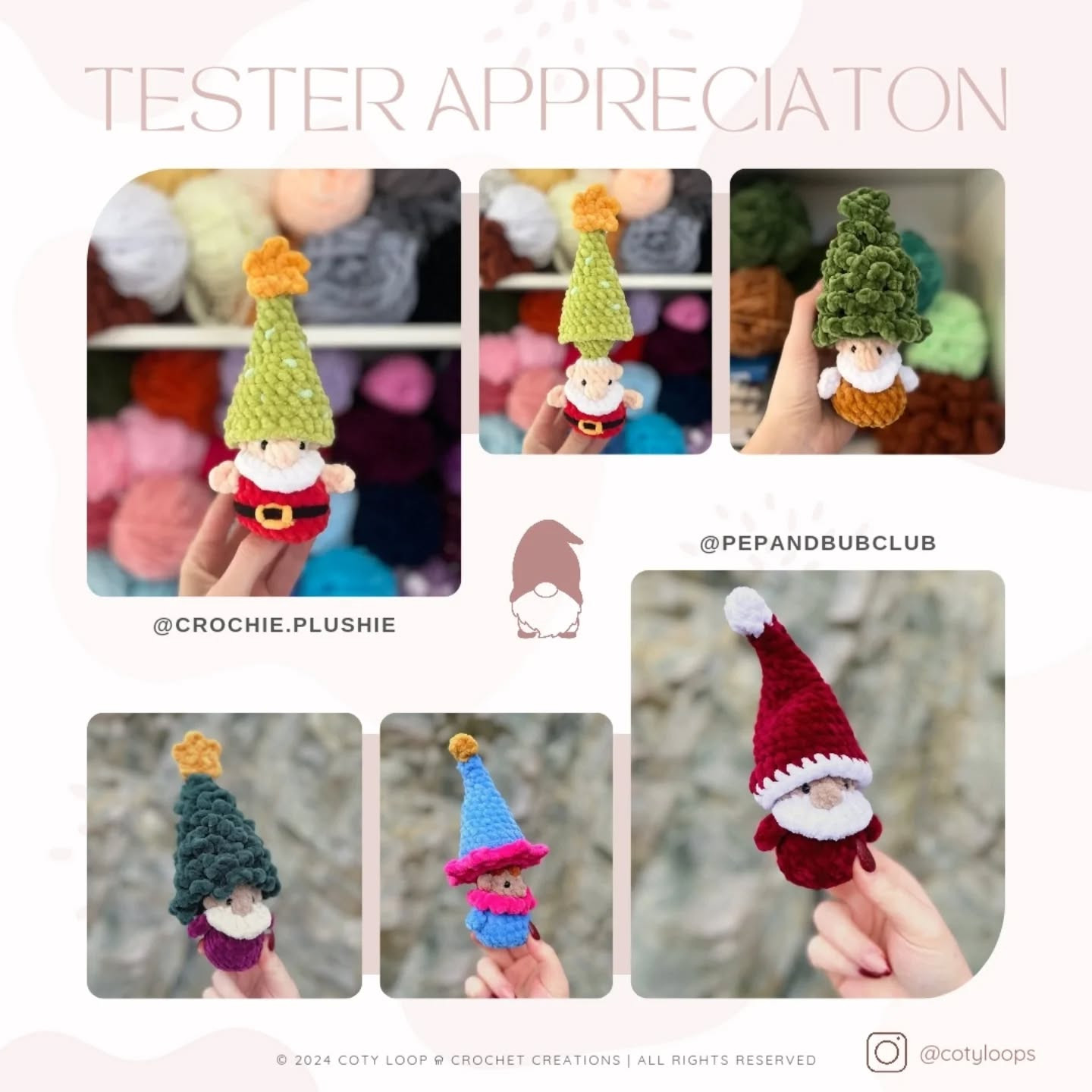 Adorable Christmas Crochet Gnome Patterns