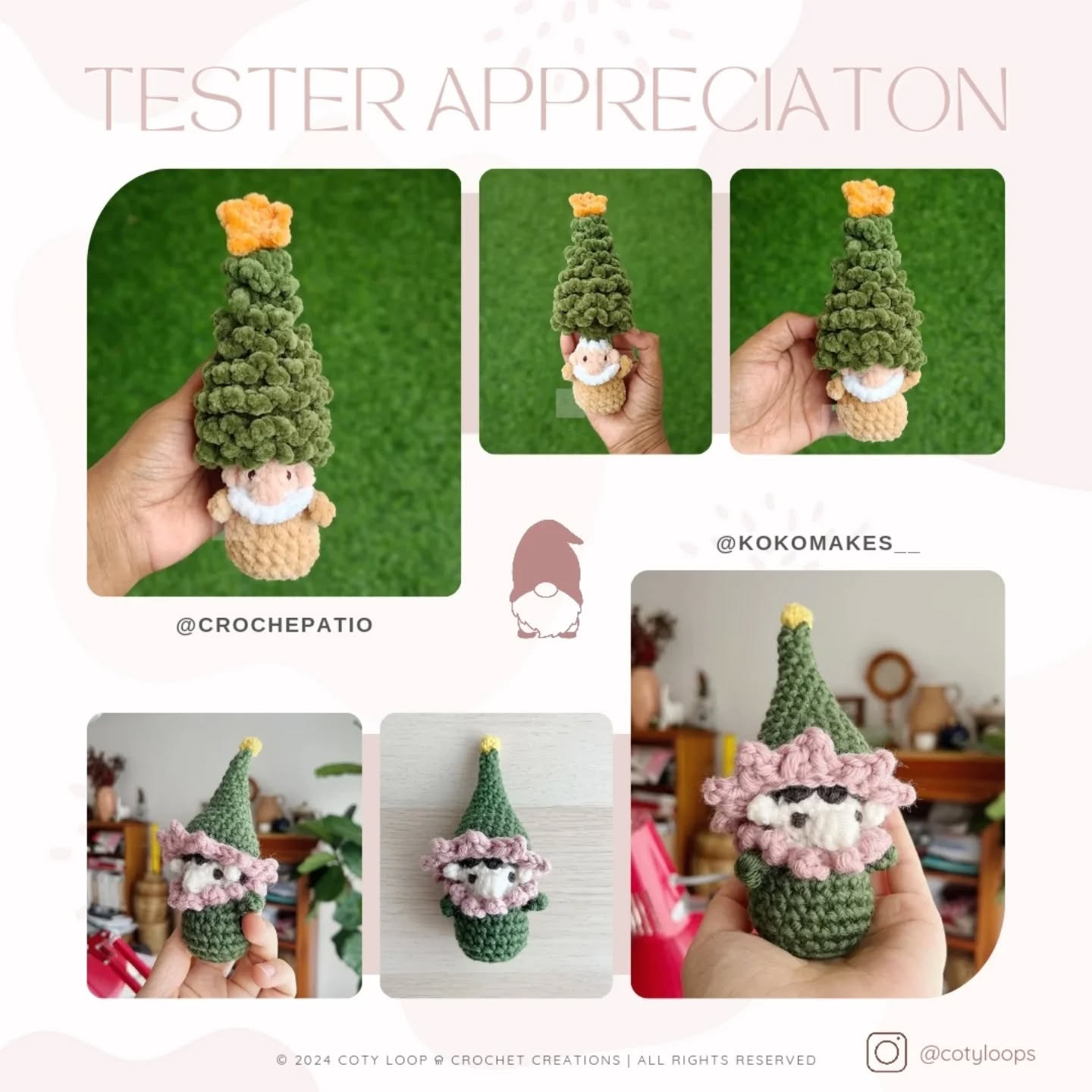 Adorable Christmas Crochet Gnome Patterns