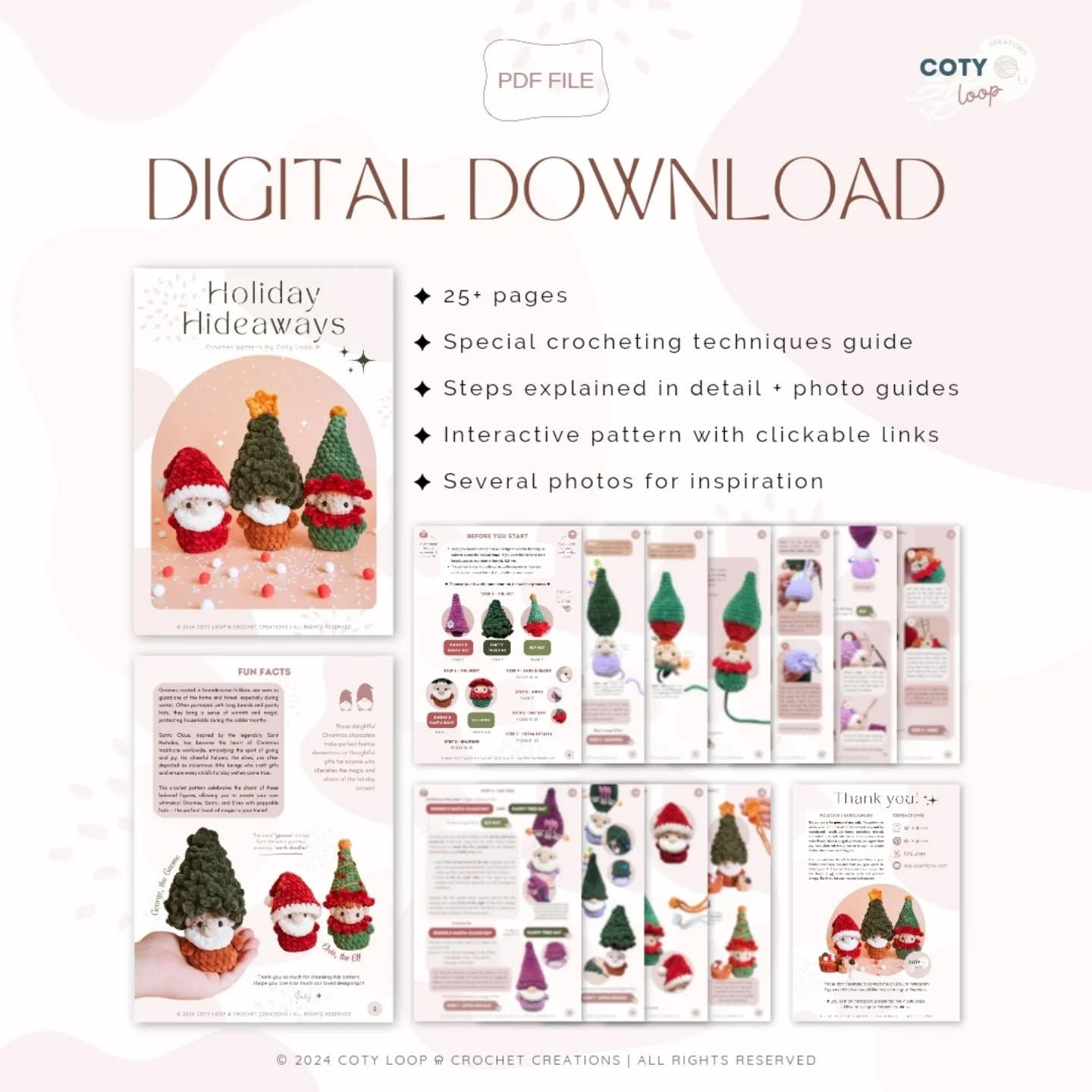 Adorable Christmas Crochet Gnome Patterns
