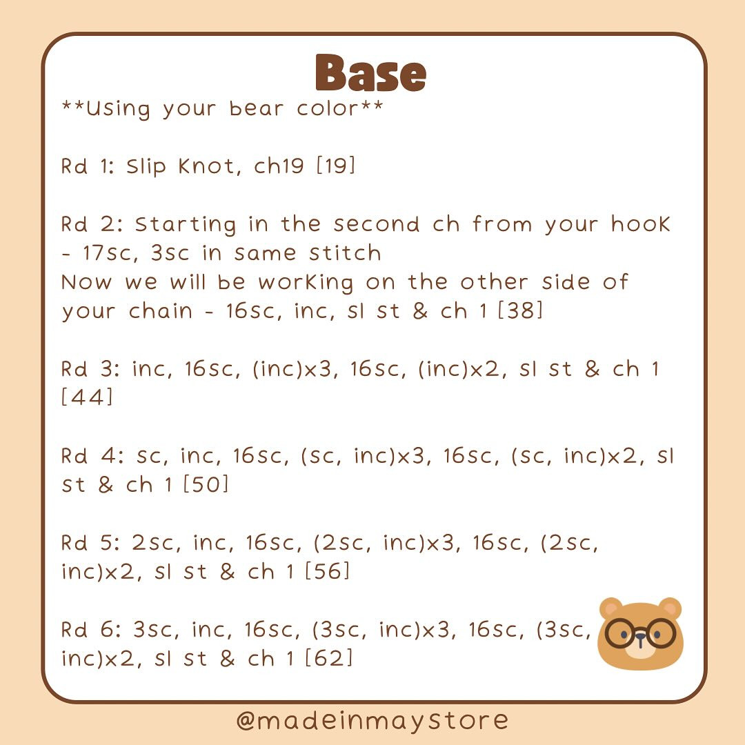 Adorable Crochet Bear Glasses Holder Pattern