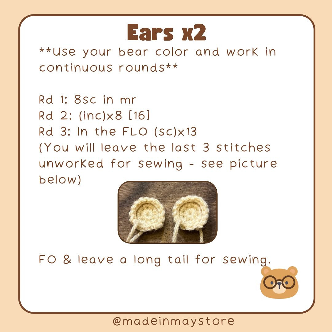 Adorable Crochet Bear Glasses Holder Pattern