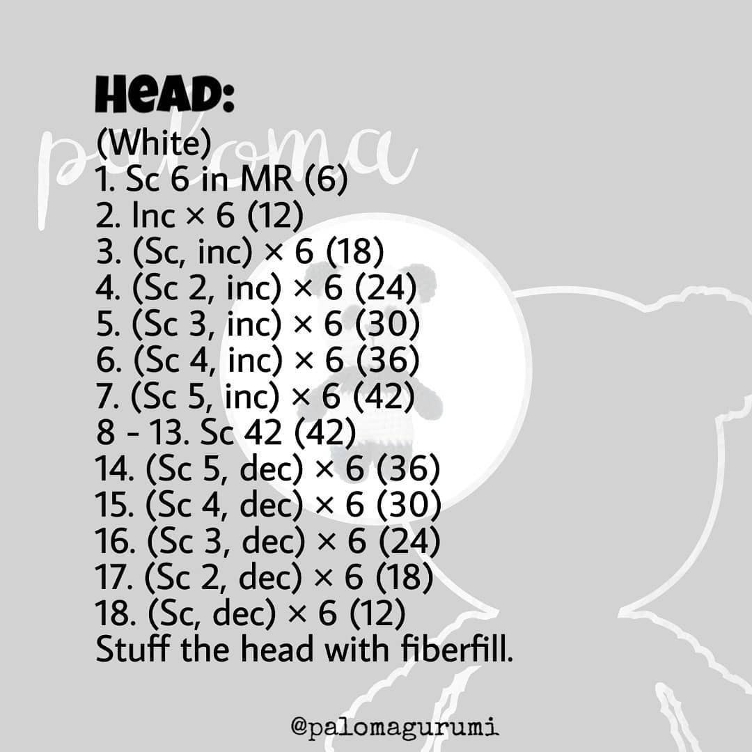 Adorable Crochet Panda Pattern Chart