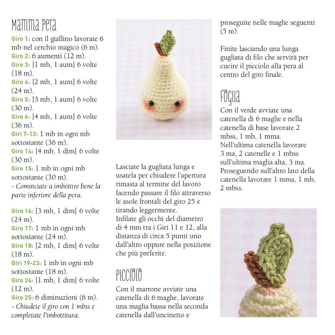 Adorable Crochet Pear Amigurumi Pattern