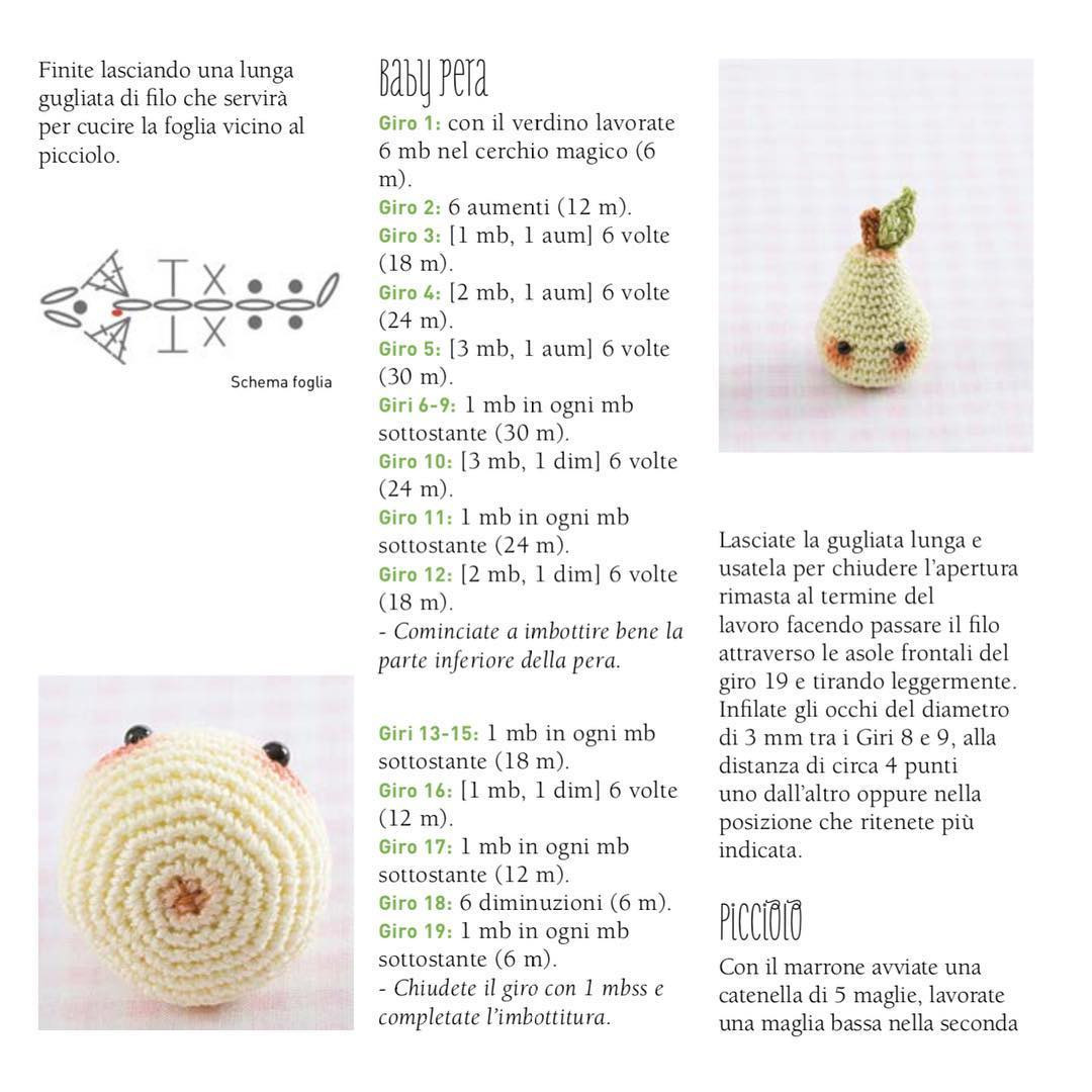 Adorable Crochet Pear Amigurumi Pattern