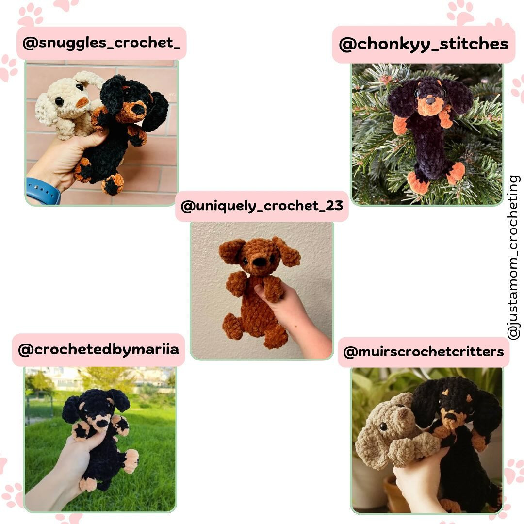 Adorable Crochet Puppy Pack Mini Snugglers