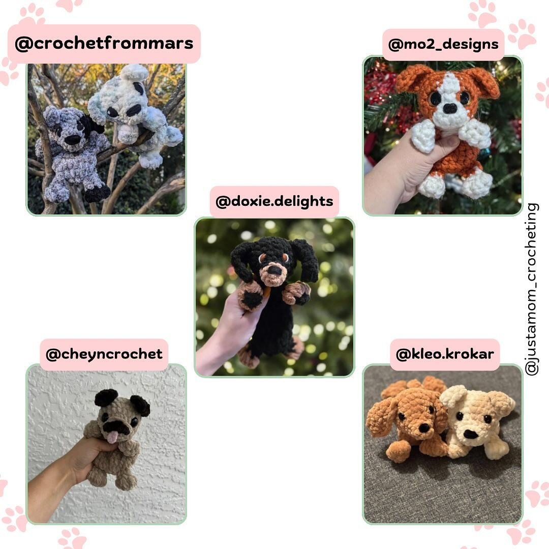 Adorable Crochet Puppy Pack Mini Snugglers