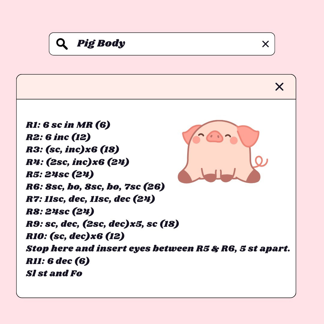 Adorable Flying Pig Crochet Pattern