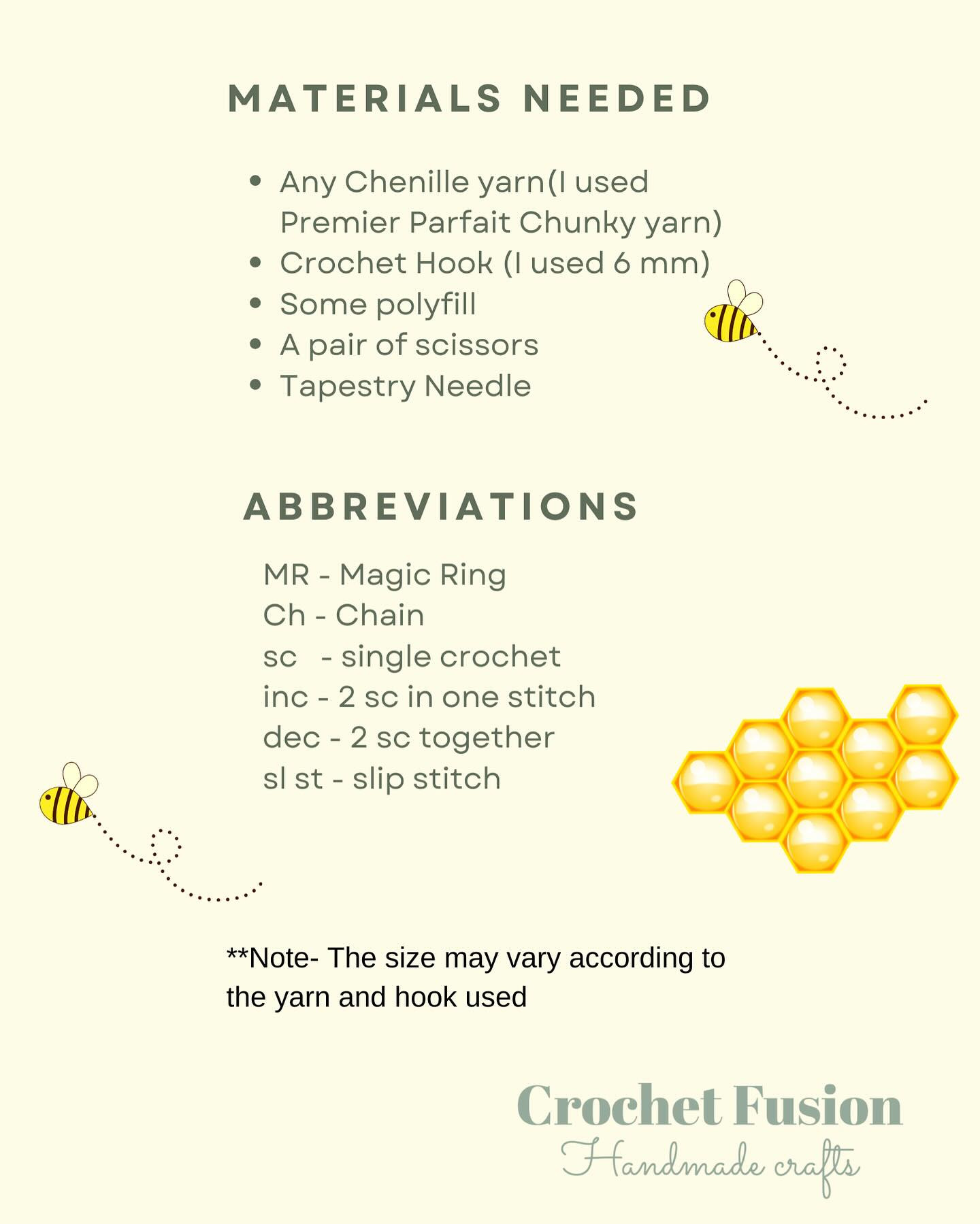 Adorable Mini Bee Crochet Pattern