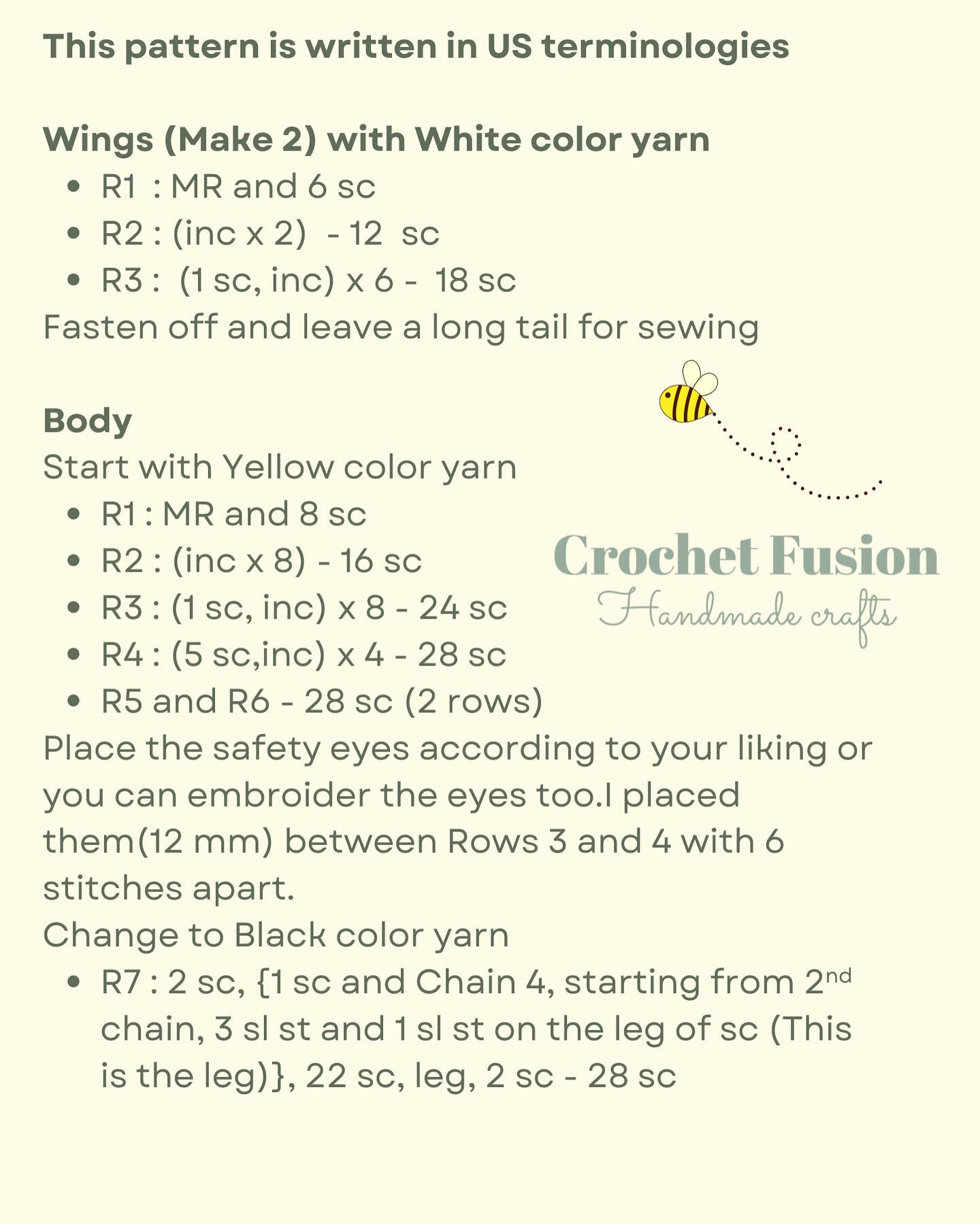 Adorable Mini Bee Crochet Pattern