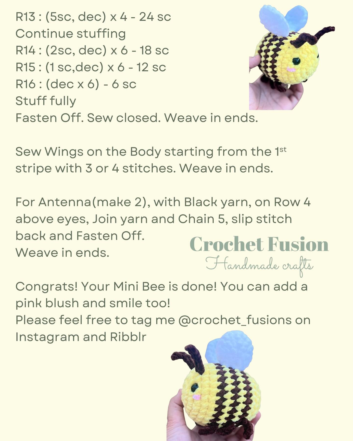 Adorable Mini Bee Crochet Pattern