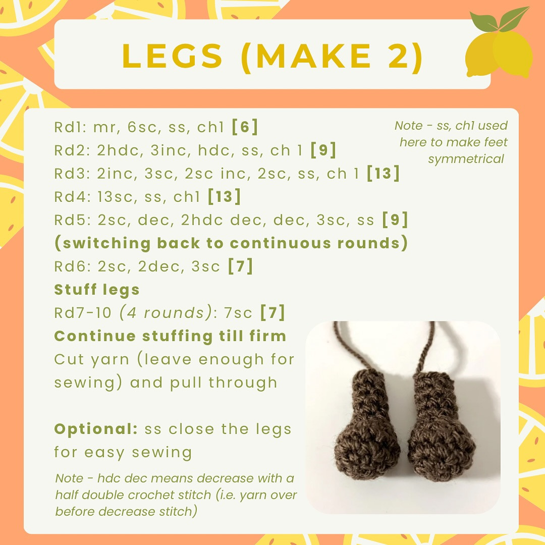 Adorably Crochet Jellycat Lemon Pattern