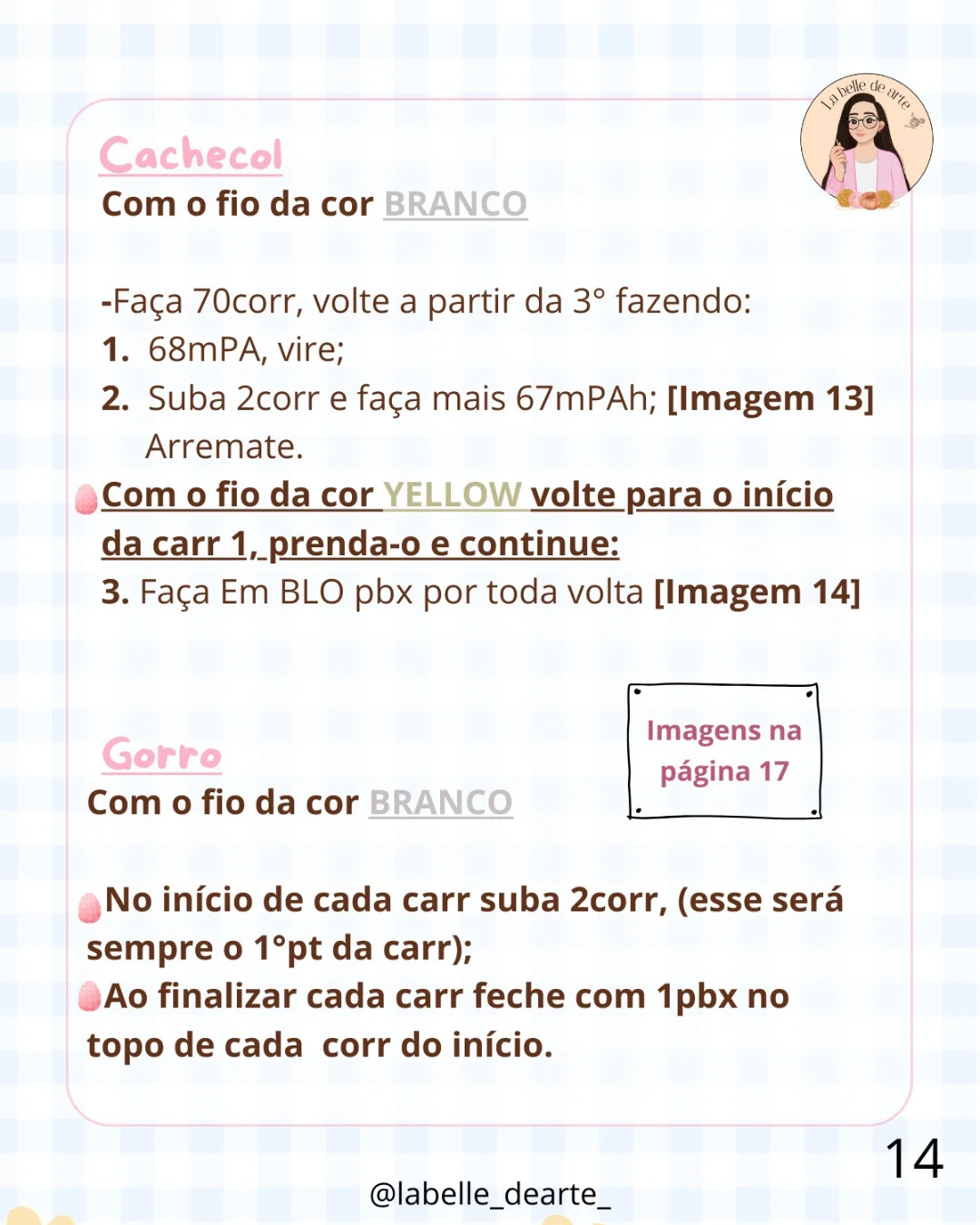 Algodão Doce: Gráfico de Crochê do Porquinho com Orelhas de Coelho