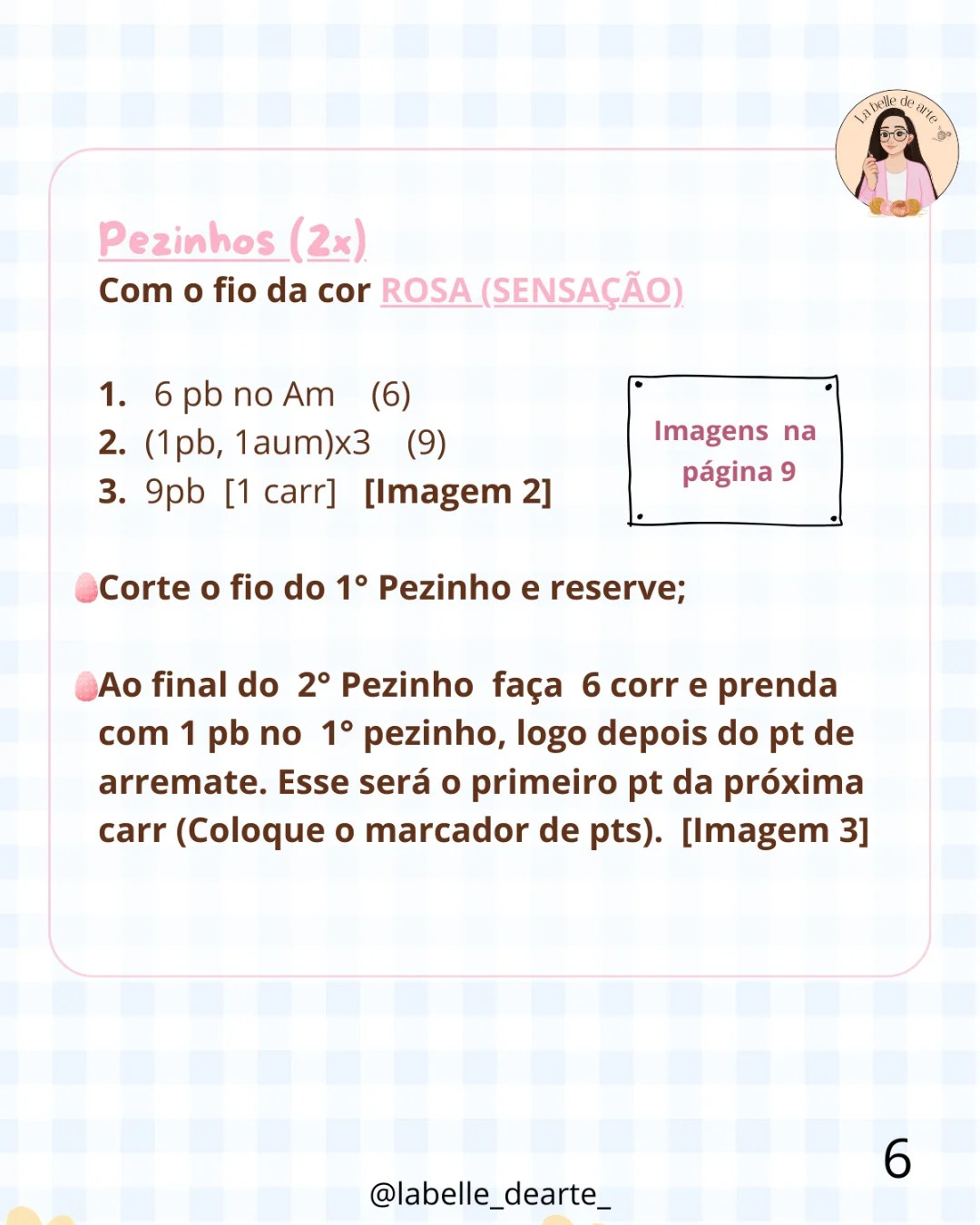 Algodão Doce: Gráfico de Crochê do Porquinho com Orelhas de Coelho